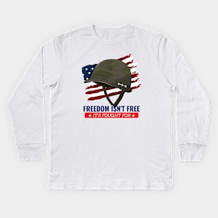Freedom Isn't Free - (USA) Kids Long Sleeve T-Shirt